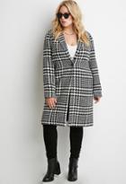 Forever21 Plus Houndstooth Car Coat