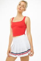 Forever21 Active Striped-trim Pleated Tennis Skirt