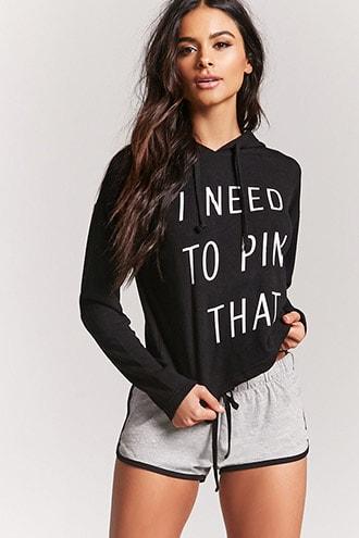Forever21 Contrast Pajama Shorts