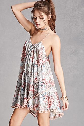 Forever21 Z&l Europe Floral Halter Dress