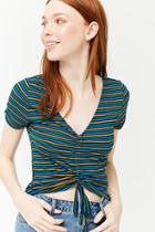 Forever21 Striped Ruched Top