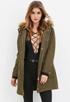 Forever21 Faux Fur-trimmed Parka