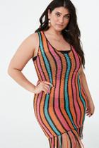Forever21 Plus Size Striped Open-knit Dress