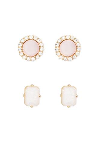 Forever21 Iridescent Faux Stone Stud Set
