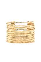 Forever21 Gold Stacked Etched Cuff