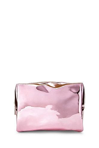 Forever21 Pink Metallic Makeup Bag