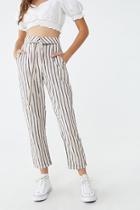 Forever21 Striped Cuffed Ankle Pants