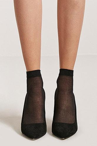 Forever21 Semi-sheer Crew Socks