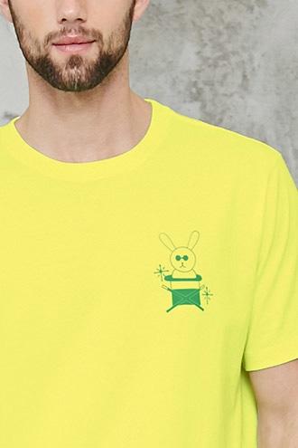 Forever21 Forever Wavy Rabbit Graphic Tee