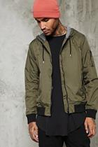 21 Men Men's  Contrast Hooded Windbreaker