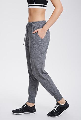 Forever21 Athletic Knit Joggers Heather Grey X-small