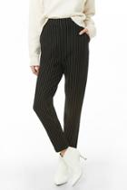 Forever21 Cuffed Pinstriped Pants