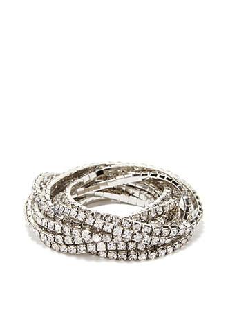 Forever21 Rhinestoned Bracelet Set