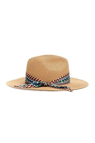 Forever21 Scarf-trim Straw Panama Hat