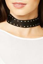 Forever21 Faux Leather Studded Choker