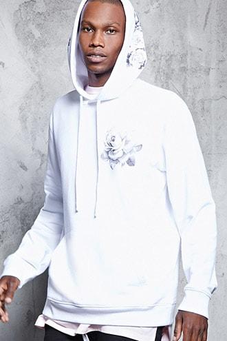 Forever21 Rose Graphic Hoodie