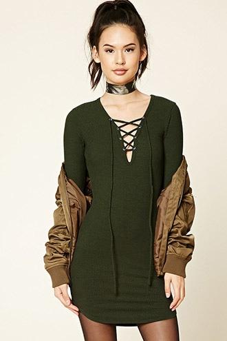 Forever21 Lace-up Mini Dress