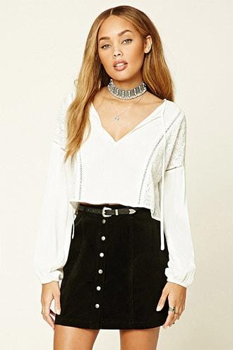 Forever21 Buttoned Corduroy Mini Skirt