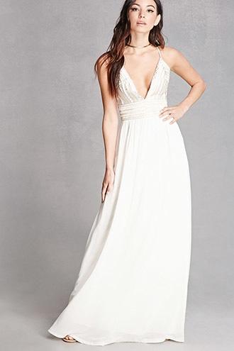 Forever21 Soieblu Embroidered Maxi Dress