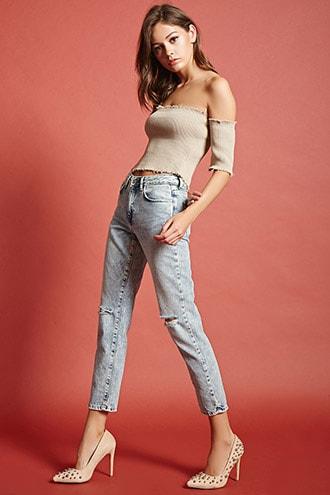 Forever21 Mid-rise Straight Leg Jeans