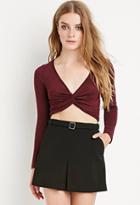 Forever21 Twisted V-neck Crop Top