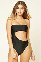 Forever21 Women's  Asymmetrical Cutout One Piece