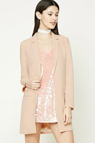 Forever21 Textured Longline Blazer