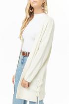 Forever21 Longline Lace-up Cardigan