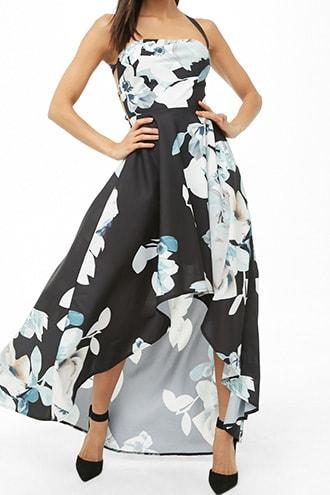 Forever21 Lace-up Floral Print Homecoming Dress
