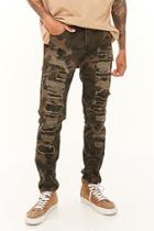 Forever21 Victorious Distressed Camo Jeans