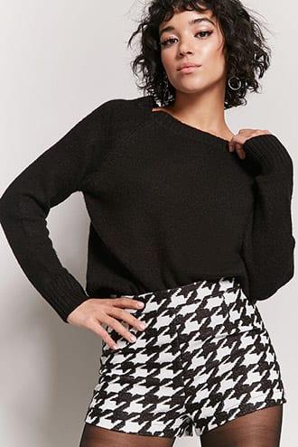 Forever21 Woven Houndstooth Shorts