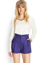 Forever21 Contemporary Ruffle Waist Pleated Shorts