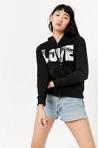Forever21 Love Graphic Zip-up Hoodie