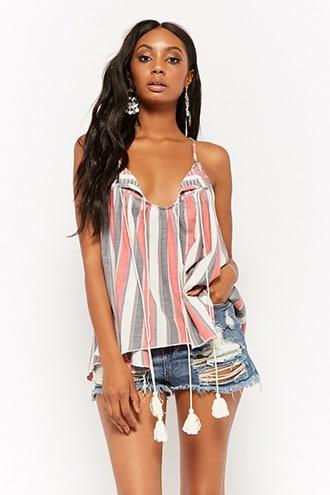 Forever21 Striped Racerback Cami