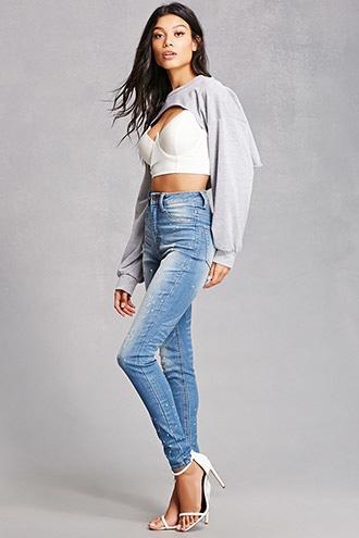 Forever21 Splatter Skinny Jeans