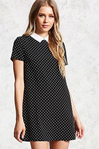Forever21 Polka Dot Print Shift Dress