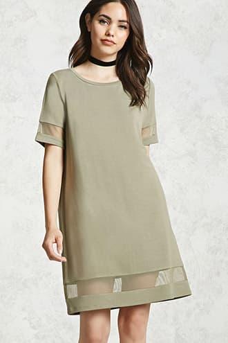 Forever21 Mesh-cutout Dress