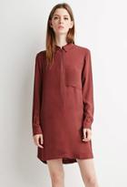 Forever21 Women's  Zippered Shirt Dress (rust)