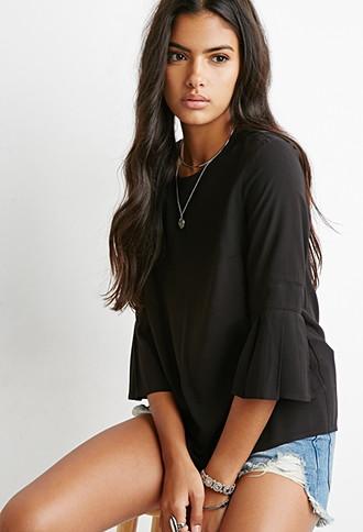 Forever21 Trumpet Sleeve Blouse