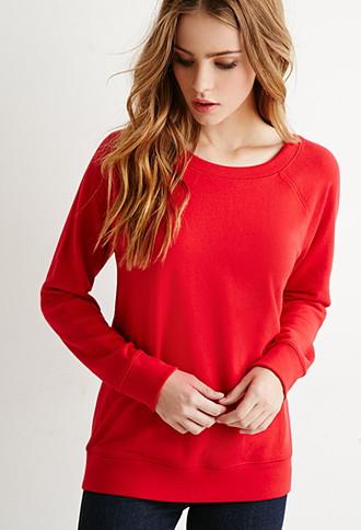 Forever21 French Terry Raglan Sweatshirt