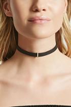 Forever21 J Initial Faux Leather Choker
