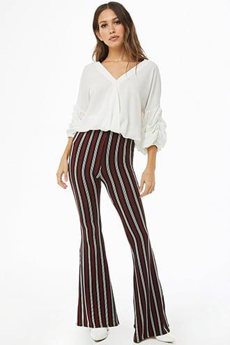 Forever21 Striped Flared Leggings