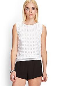 Forever21 Square Patterned Top