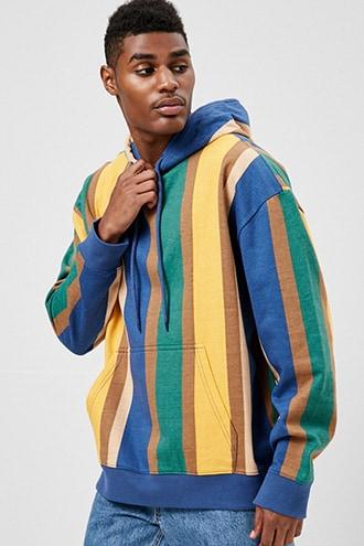 Forever21 Multicolor Striped Hoodie