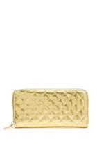 Forever21 Quilted Metallic Faux Leather Wallet