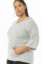 Forever21 Plus Size Marled Hooded Top