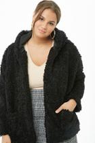 Forever21 Plus Size Hooded Shaggy Faux Fur Jacket