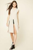 Forever21 Women's  Longline Button-front Top