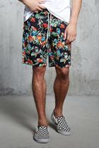 Forever21 Tropical Parrot Print Shorts