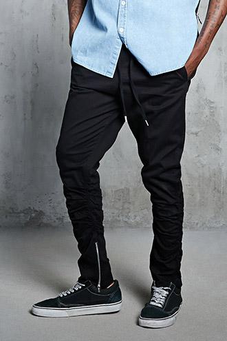 Forever21 Slim-fit Ruched Woven Joggers